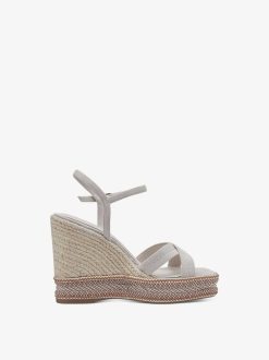 Tamaris Sandale A Talon En Cuir - Beige | Des Sandales