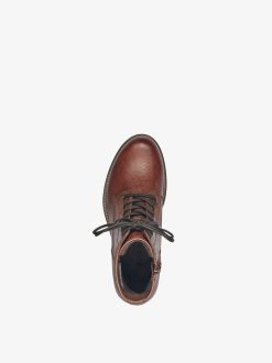 Tamaris Bottine En Cuir - Marron | Bottines