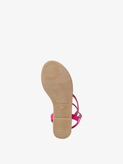 Tamaris Sandale En Cuir - Rose | Des Sandales