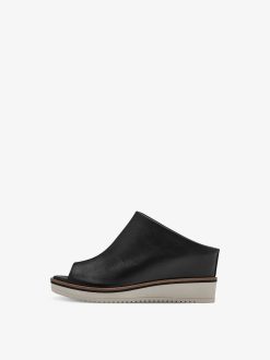 Tamaris Mule En Cuir - Noir | Mules