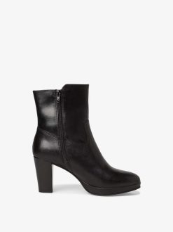 Tamaris Bottine En Cuir - Noir | Bottines