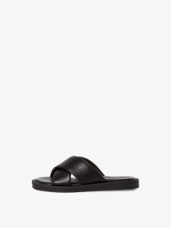 Tamaris Mule En Cuir - Noir | Mules