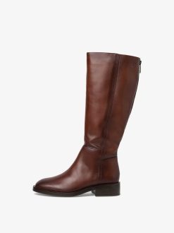 Tamaris Bottes En Cuir - Marron | Bottes