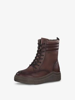 Tamaris Bottine En Cuir - Marron | Bottines