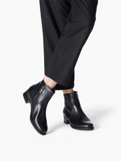 Tamaris Bottine En Cuir - Noir | Bottines