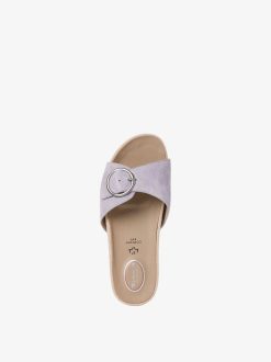 Tamaris Mule En Cuir - Violet | Mules