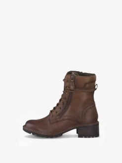 Tamaris Bottine En Cuir - Marron | Bottines