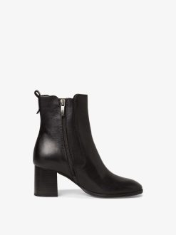 Tamaris Bottine Chelsea En Cuir - Noir | Bottines