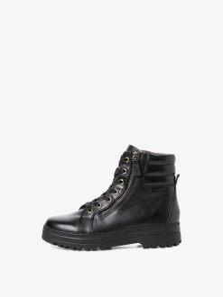 Tamaris Bottine En Cuir - Noir | Bottines