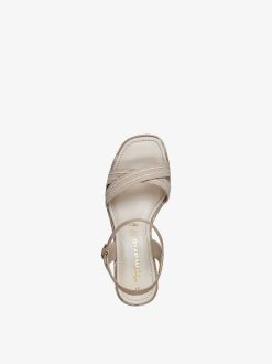 Tamaris Sandale A Talon - Beige | Des Sandales