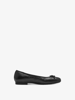 Tamaris Ballerine En Cuir - Noir | Ballerines