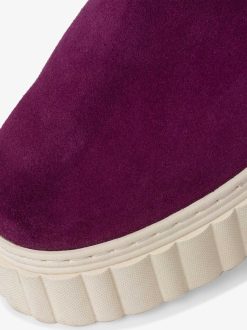 Tamaris Bottine Chelsea En Cuir - Violet | Bottines