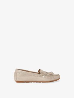 Tamaris Mocassin En Cuir - Beige | Chaussures Basses Et Pantoufles