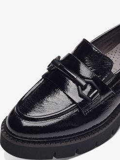 Tamaris Babouche En Cuir - Noir | Chaussures Basses Et Pantoufles