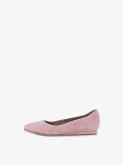 Tamaris Ballerine En Cuir - Rose | Ballerines