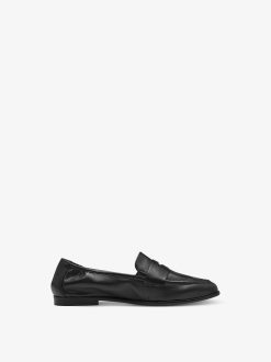 Tamaris Babouche En Cuir - Noir | Chaussures Basses Et Pantoufles