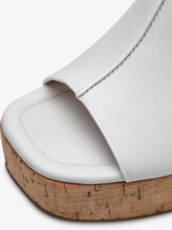 Tamaris Mule En Cuir - Blanc | Mules