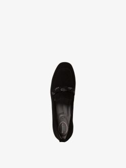 Tamaris Babouche En Cuir - Noir | Chaussures Basses Et Pantoufles