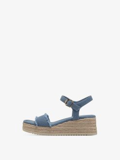 Tamaris Sandale A Talon - Bleu | Des Sandales