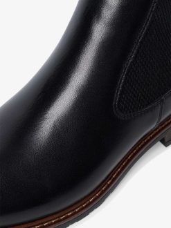 Tamaris Bottine Chelsea En Cuir - Noir | Bottines