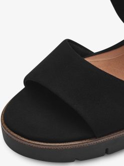 Tamaris Sandale A Talon En Cuir - Noir | Des Sandales