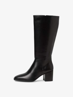 Tamaris Bottes En Cuir - Noir | Bottes