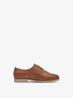 Tamaris Chaussures Basses En Cuir - Marron | Chaussures Basses Et Pantoufles