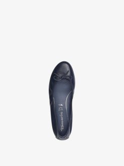 Tamaris Ballerine En Cuir - Bleu | Ballerines