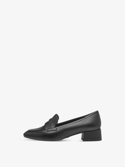 Tamaris Trotteur En Cuir - Noir | Chaussures Basses Et Pantoufles