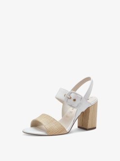 Tamaris Sandale A Talon - Blanc | Des Sandales