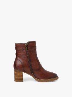 Tamaris Bottine En Cuir - Marron | Bottines