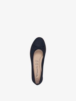 Tamaris Ballerine En Cuir - Bleu | Ballerines