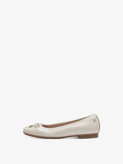 Tamaris Ballerine En Cuir - Beige | Ballerines