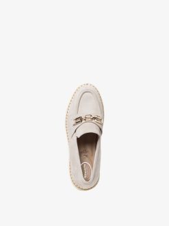 Tamaris Babouche En Cuir - Beige | Chaussures Basses Et Pantoufles