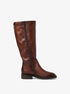 Tamaris Bottes En Cuir - Marron | Bottes