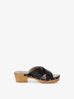 Tamaris Mule En Cuir - Noir | Mules