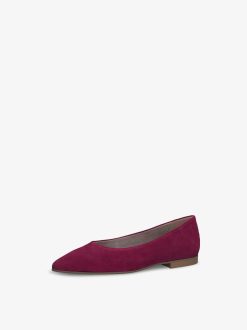 Tamaris Ballerine En Cuir - Rose | Ballerines