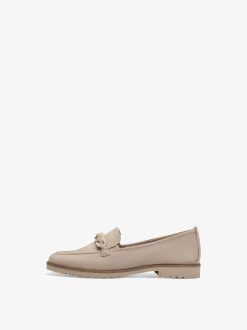 Tamaris Babouche En Cuir - Beige | Chaussures Basses Et Pantoufles