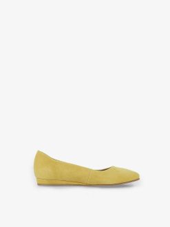 Tamaris Ballerine En Cuir - Jaune | Ballerines