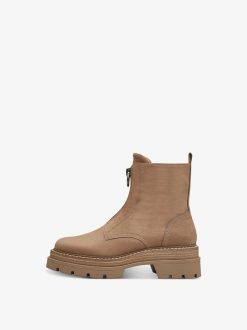 Tamaris Bottine En Cuir - Marron | Bottines