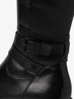 Tamaris Bottes En Cuir - Noir | Bottes