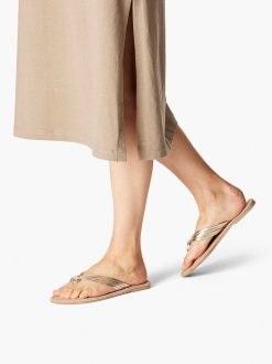 Tamaris Mule En Cuir - Metallise | Mules