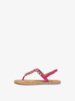 Tamaris Sandale En Cuir - Rose | Des Sandales