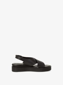 Tamaris Sandale A Talon En Cuir - Noir | Des Sandales