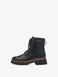 Tamaris Bottine En Cuir - Noir | Bottines