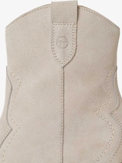 Tamaris Bottine En Cuir - Beige | Bottines