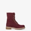 Tamaris Bottine En Cuir - Doublure Chaude Rouge | Bottines