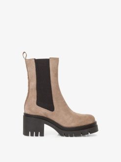 Tamaris Bottine Chelsea En Cuir - Marron | Bottines