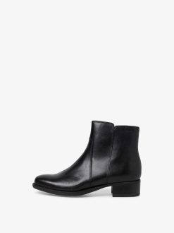 Tamaris Bottine En Cuir - Noir | Bottines