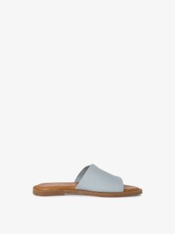 Tamaris Mule En Cuir - Bleu | Mules